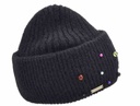 Bonnet en tricot avec ornements de perles colorées - Seeberger