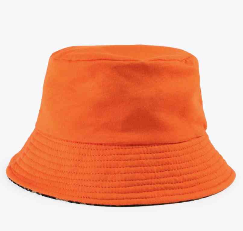 Bob réversible pieds de poule/orange - Lola Casdemunt