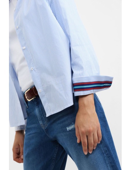 Chemise Blanche/Bleu - Please