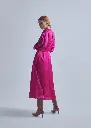 Robe Rose en Satin - Maïté by Lola