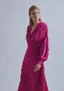 Robe Rose en Satin - Maïté by Lola