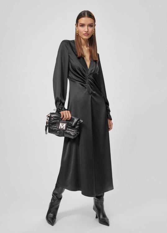 Robe Cache-cœur Noire - Maïté by Lola