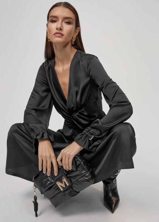 Robe Cache-cœur Noire - Maïté by Lola