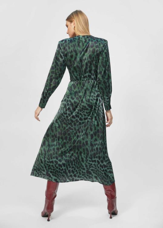 Robe Cache-cœur Léopard vert - Maïté by Lola