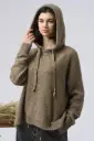 Pull à capuche taupe Bartola  - Orfeo