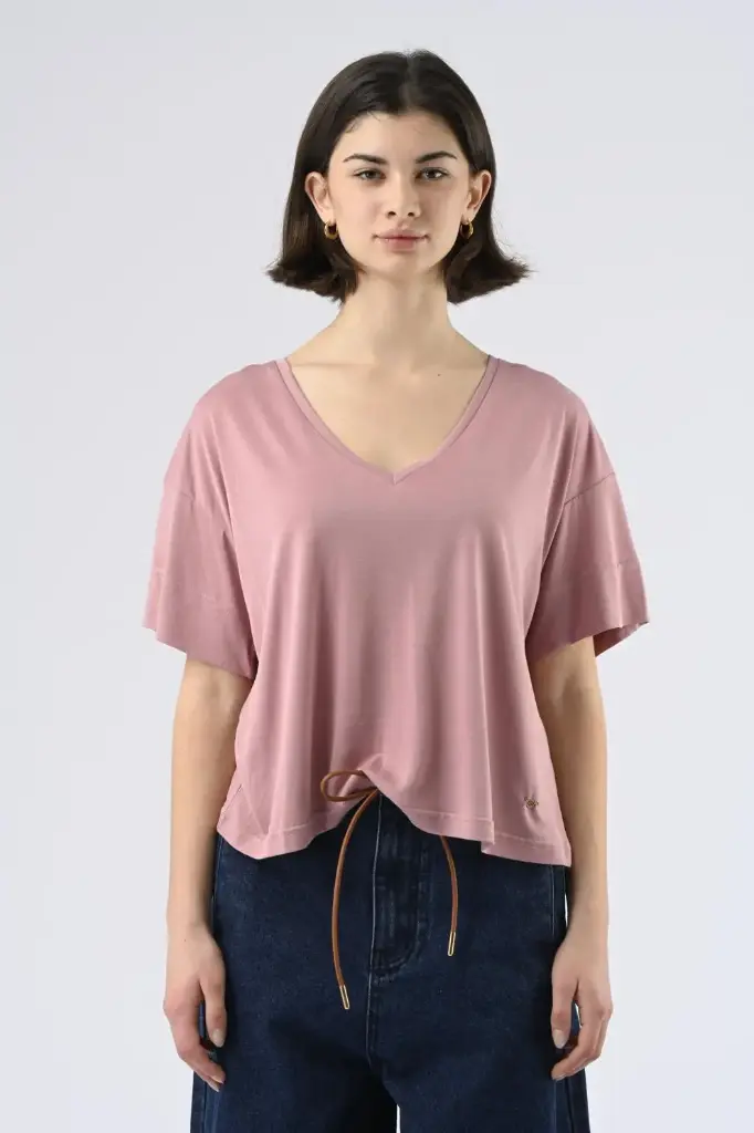 T-shirt Anya vieux rose - Orfeo