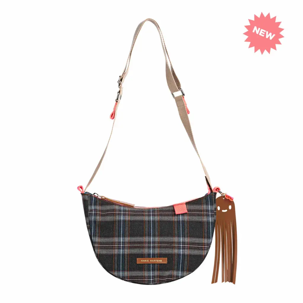 Sac crossbody tartan gris - Marie Martens