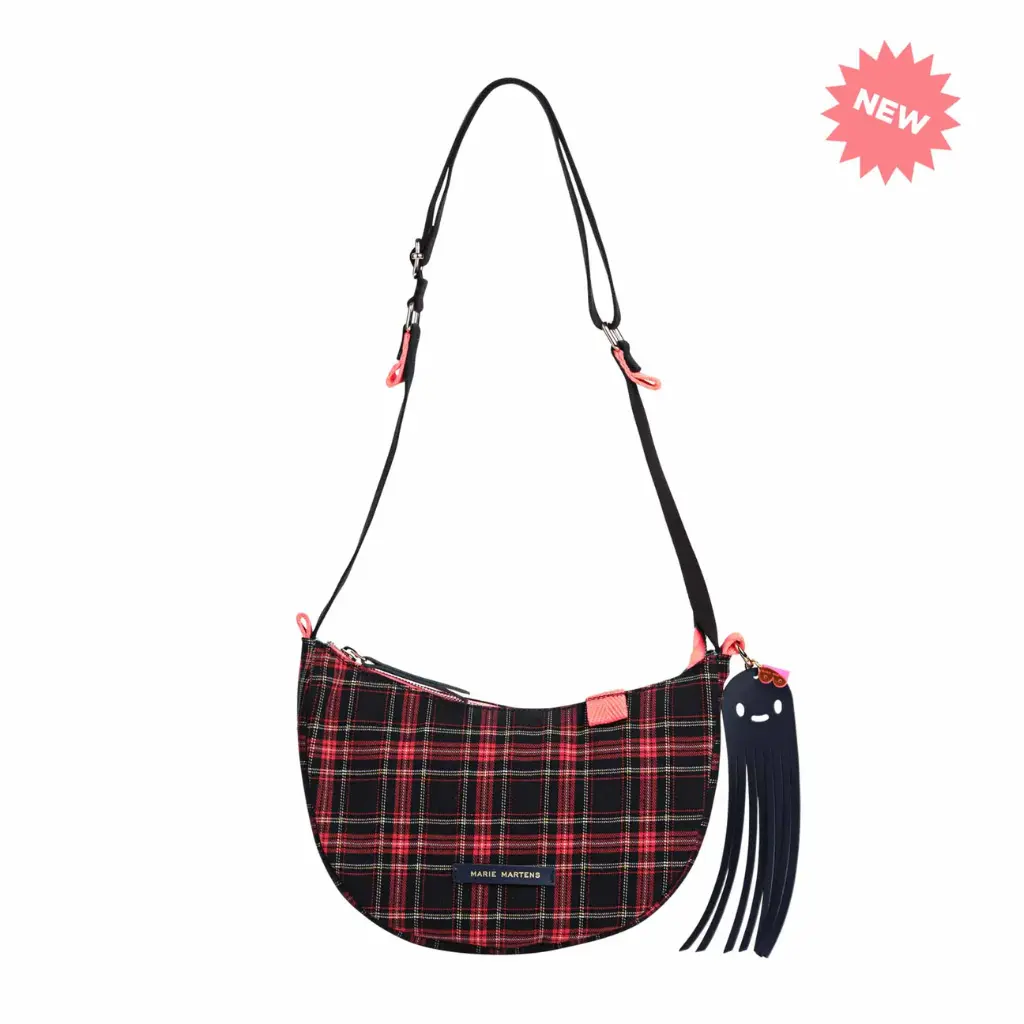 Sac crossbody tartan bleu & rouge- Marie Martens