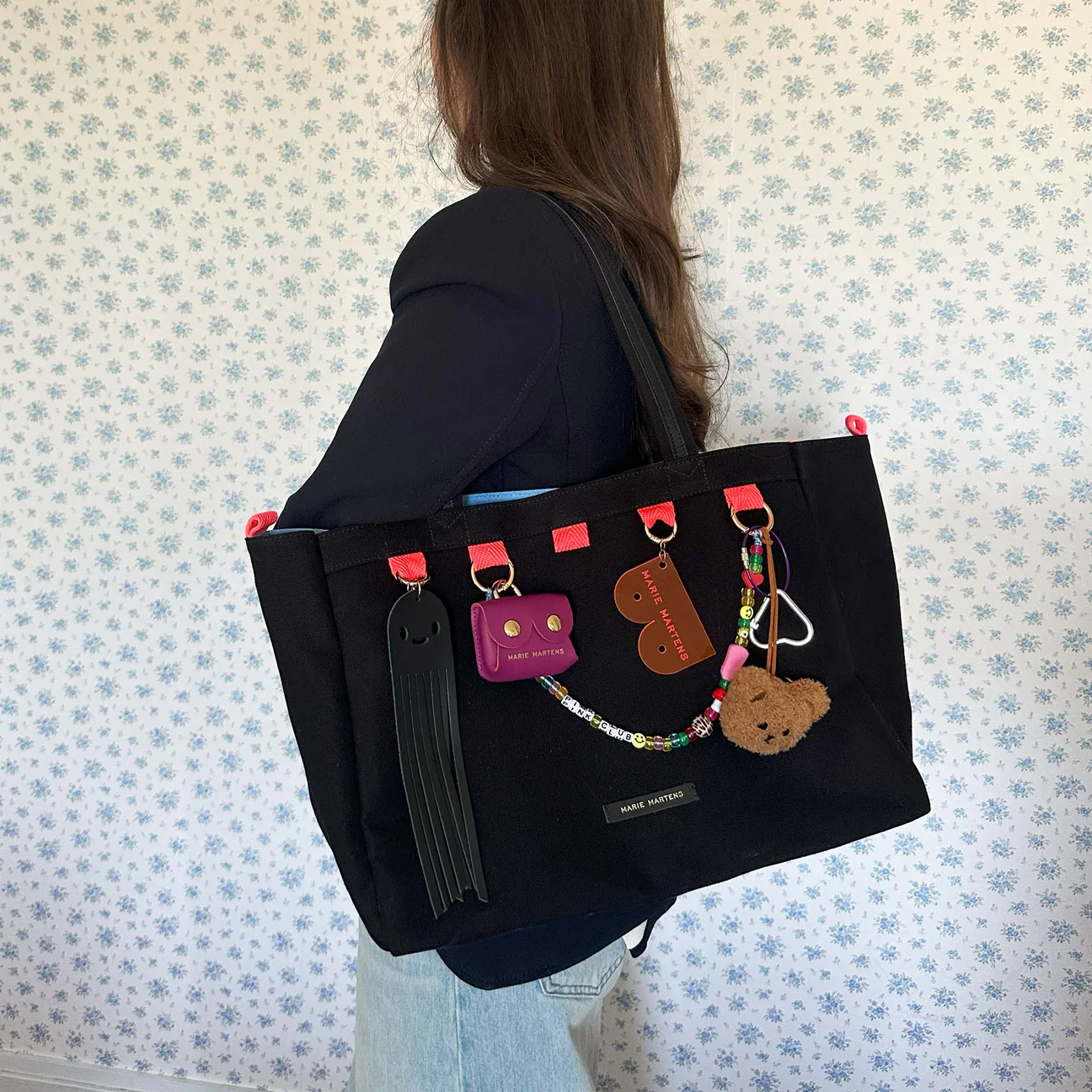 [TXF-01NZ] Sac cabas Shopper Octopus noir - Marie Martens