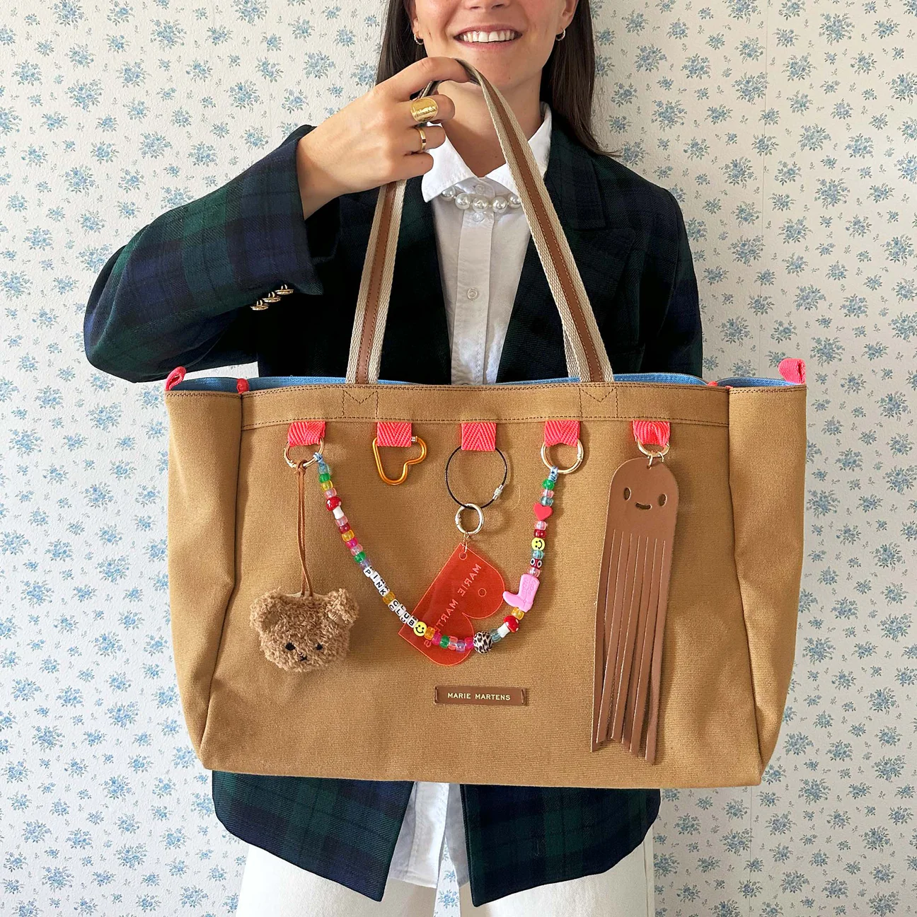 Sac cabas Shopper Octopus camel - Marie Martens