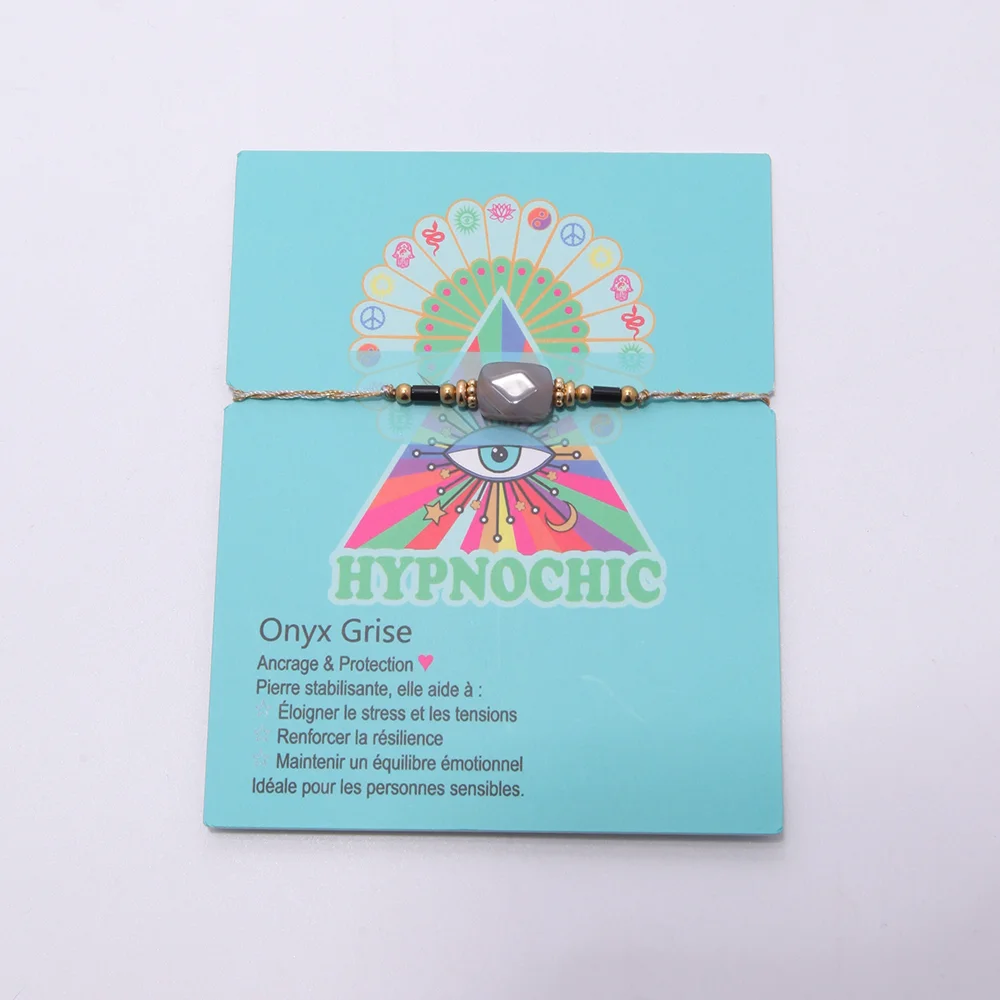 Bracelet Onyx grise 2 - Hypnochic   