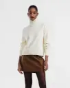 Pull "Charlotte" à col roulé blanc - Please