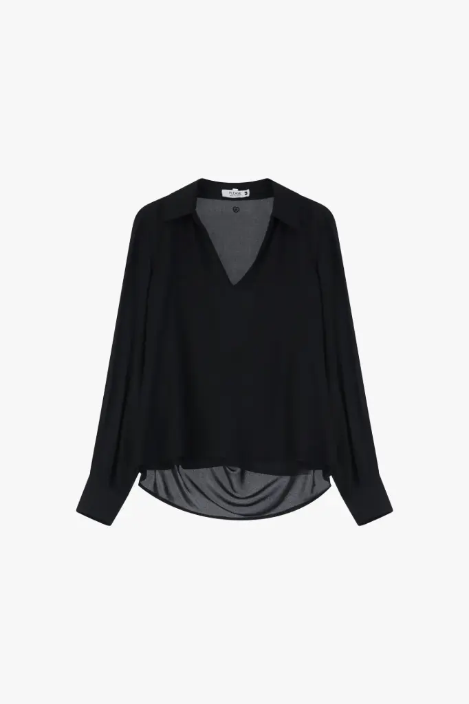 [C1GYRO1000S] Chemisier noir Monica - Please (S)