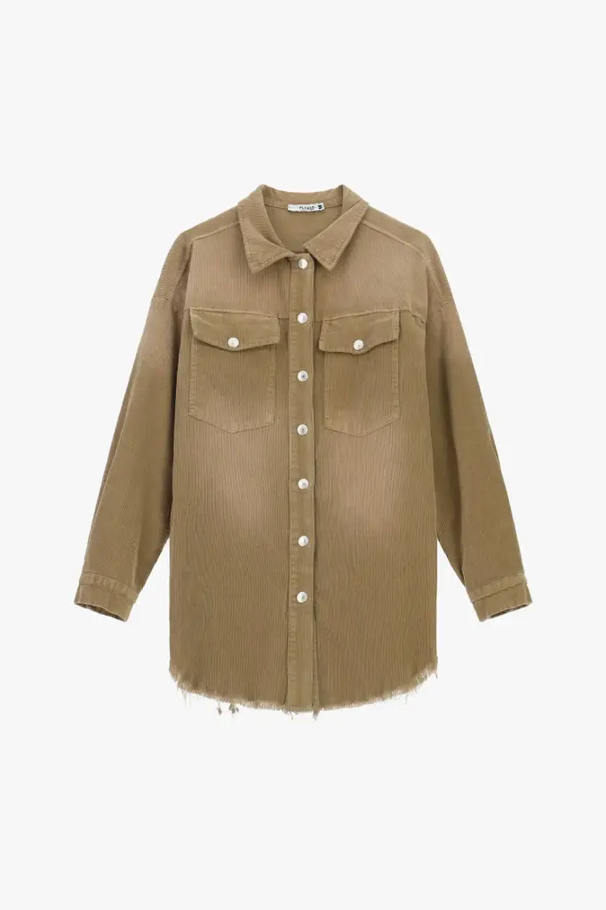 [C0NLCLCNVUXS] Chemise maxi Indy camel - Please (XS)