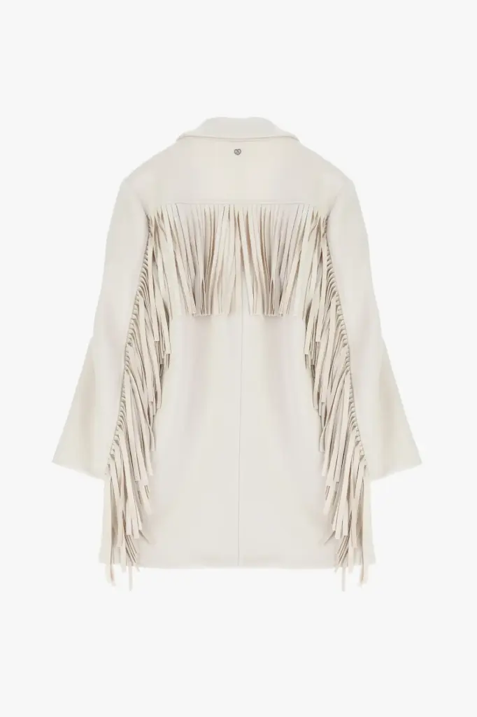 Blazer long à franges Panna - Please