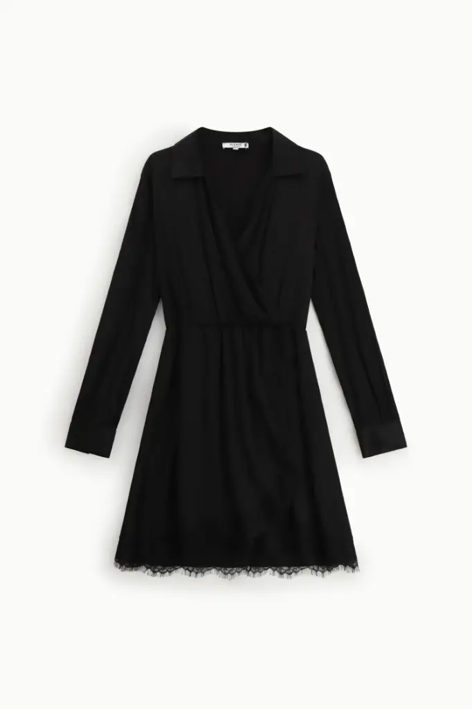 Robe en satin noir - Please