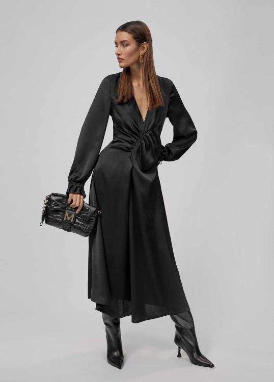 Robe Cache-cœur Noire - Maïté by Lola