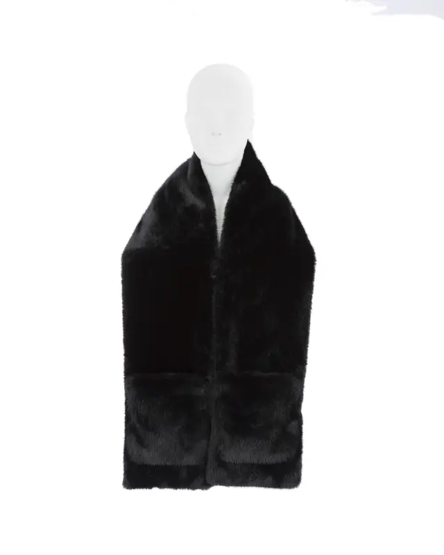 [AMY SP053 N] Echarpe à poches Noire - Alex Max