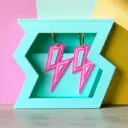 Boucles d'oreilles FLASH! Menthe - Pink Stories