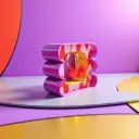 Boucles d'oreilles Heartbeat Mini Rose - Pink Stories