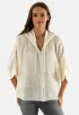 Gilet Martine blanc à capuche - Please