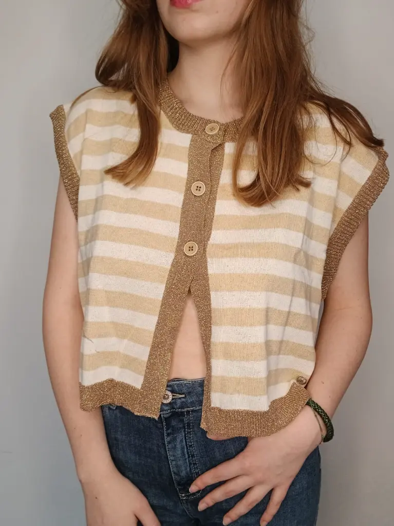 Gilet Manon beige - Please