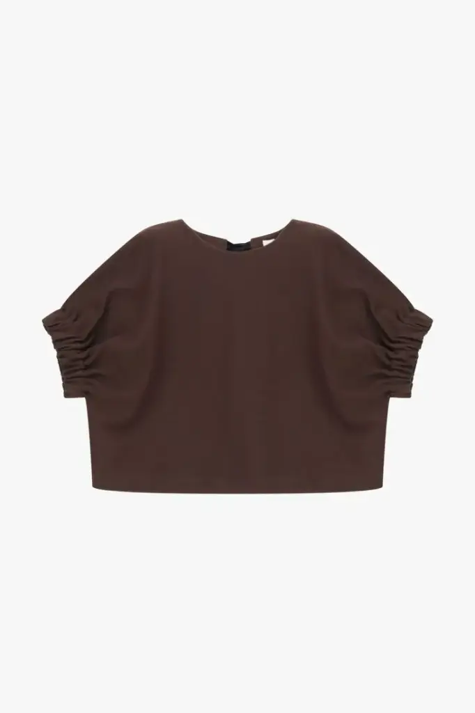 Mini sweatshirt Petit Noeud marron - Dixie
