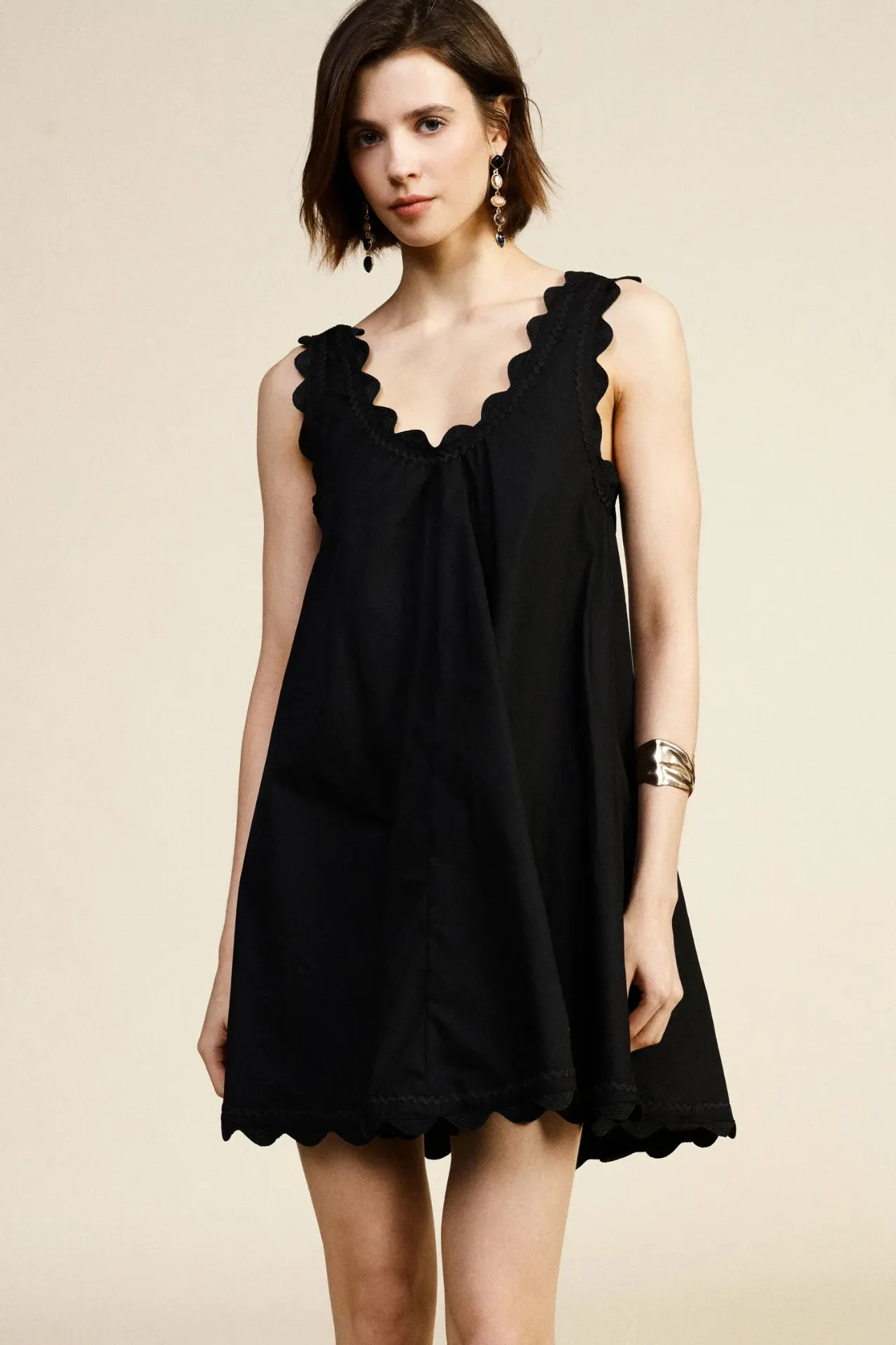 Robe courte noire Justine - Dixie