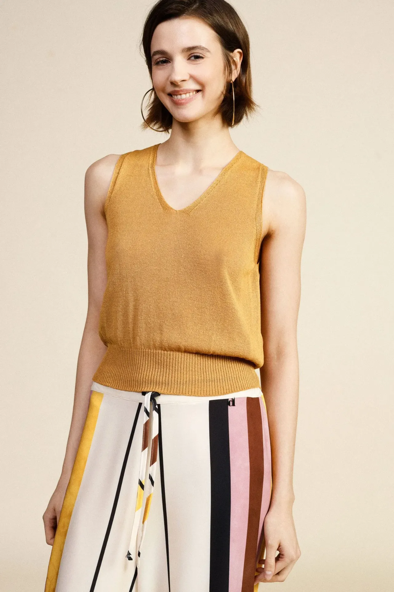 [R223A012AS] Blouse moutarde Sophie - Dixie (S)