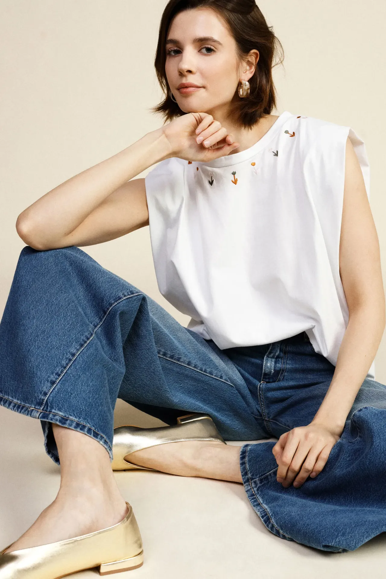 T-Shirt blanc Capucine - Dixie