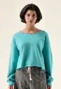 Sweat Darine turquoise - Orféo Paris