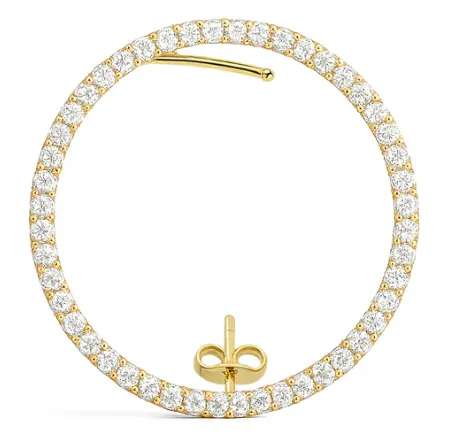 Bouton d'oreille Kay droite - Strass et or - Billion Avenue