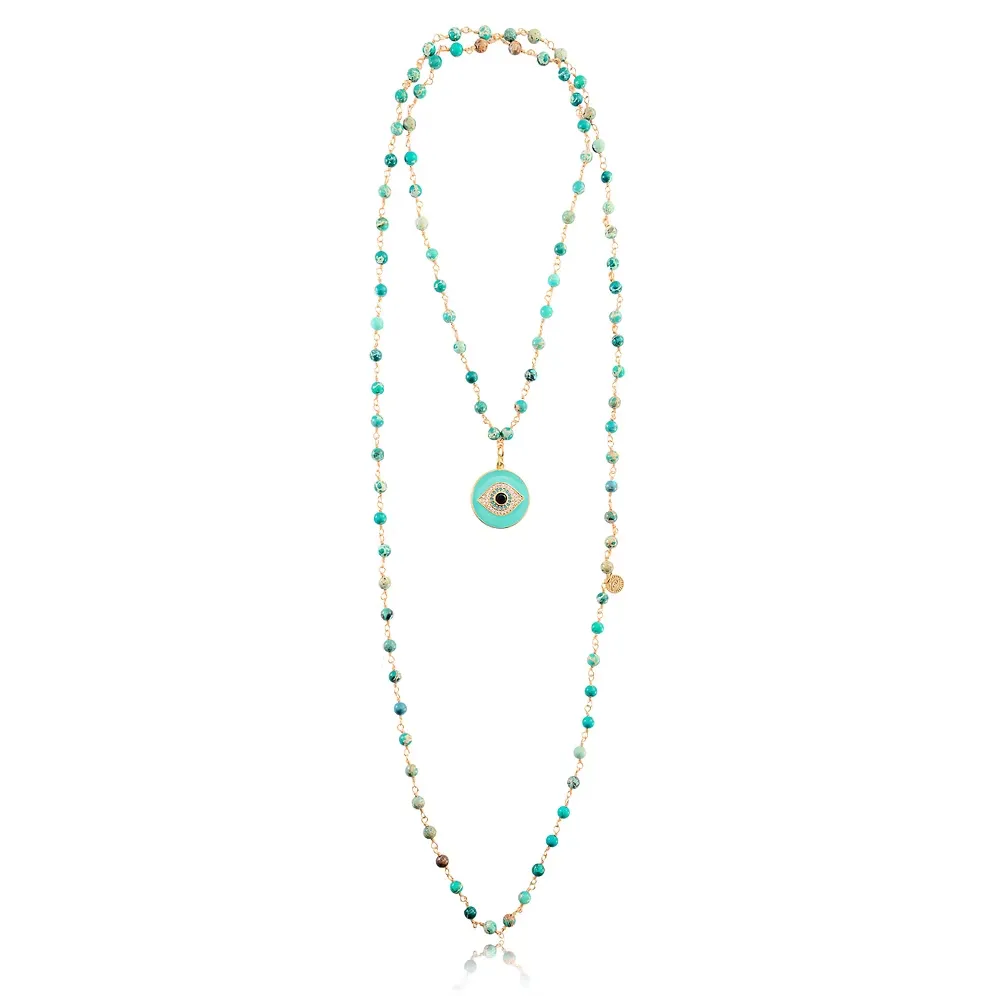 Sautoir XXL Aqua - Madamirma