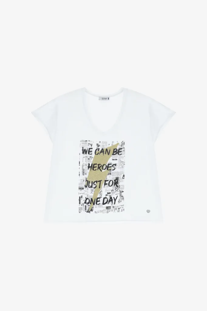 [T6400164DKS] T-shirt Bowie - Please (S)