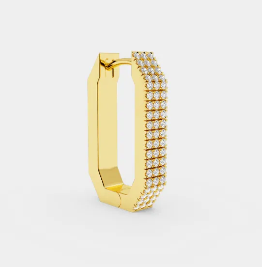 Boucle d'oreille Octa Max courte - Billion Avenue