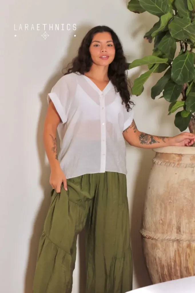 [CLARECCBLATU] Chemise Clarence blanche - Laraethnics