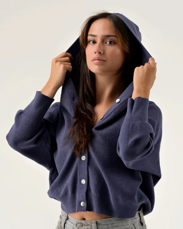 Gilet à capuche Culsha denim - Orféo Paris (S/M)