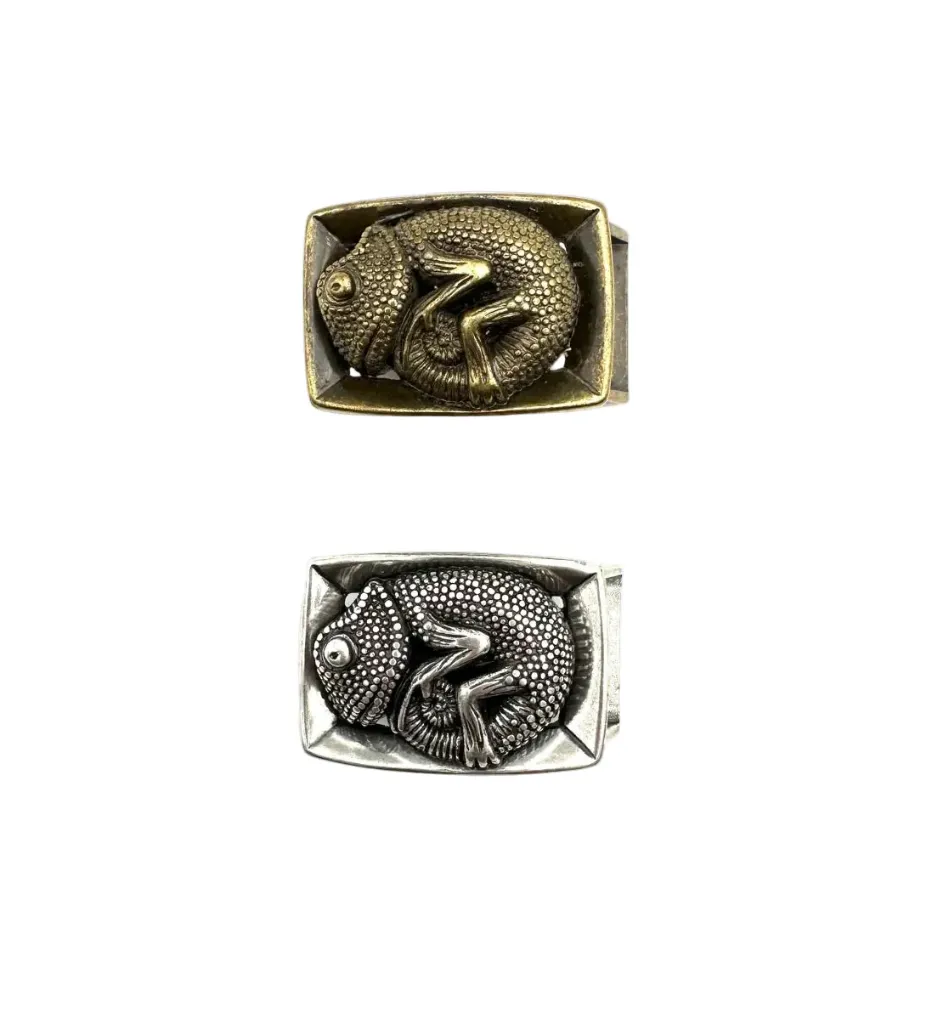 [N355/25O] Boucle de ceinture fine, Caméléon - Yolete (OR)