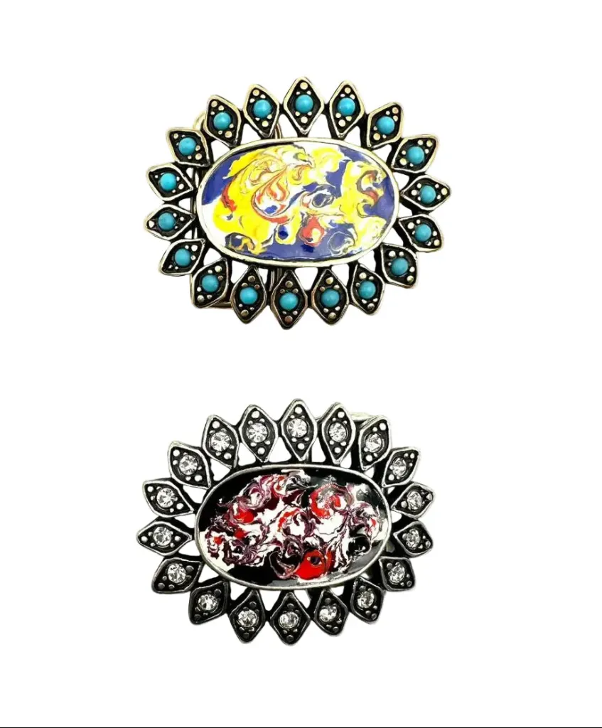 [N342/25R] Boucle de ceinture fine, Soleil - Yolete (ROUGE)