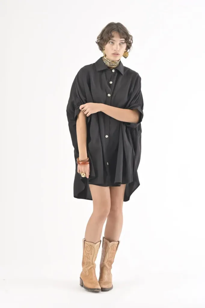 Robe Soan Noire - Orféo Paris