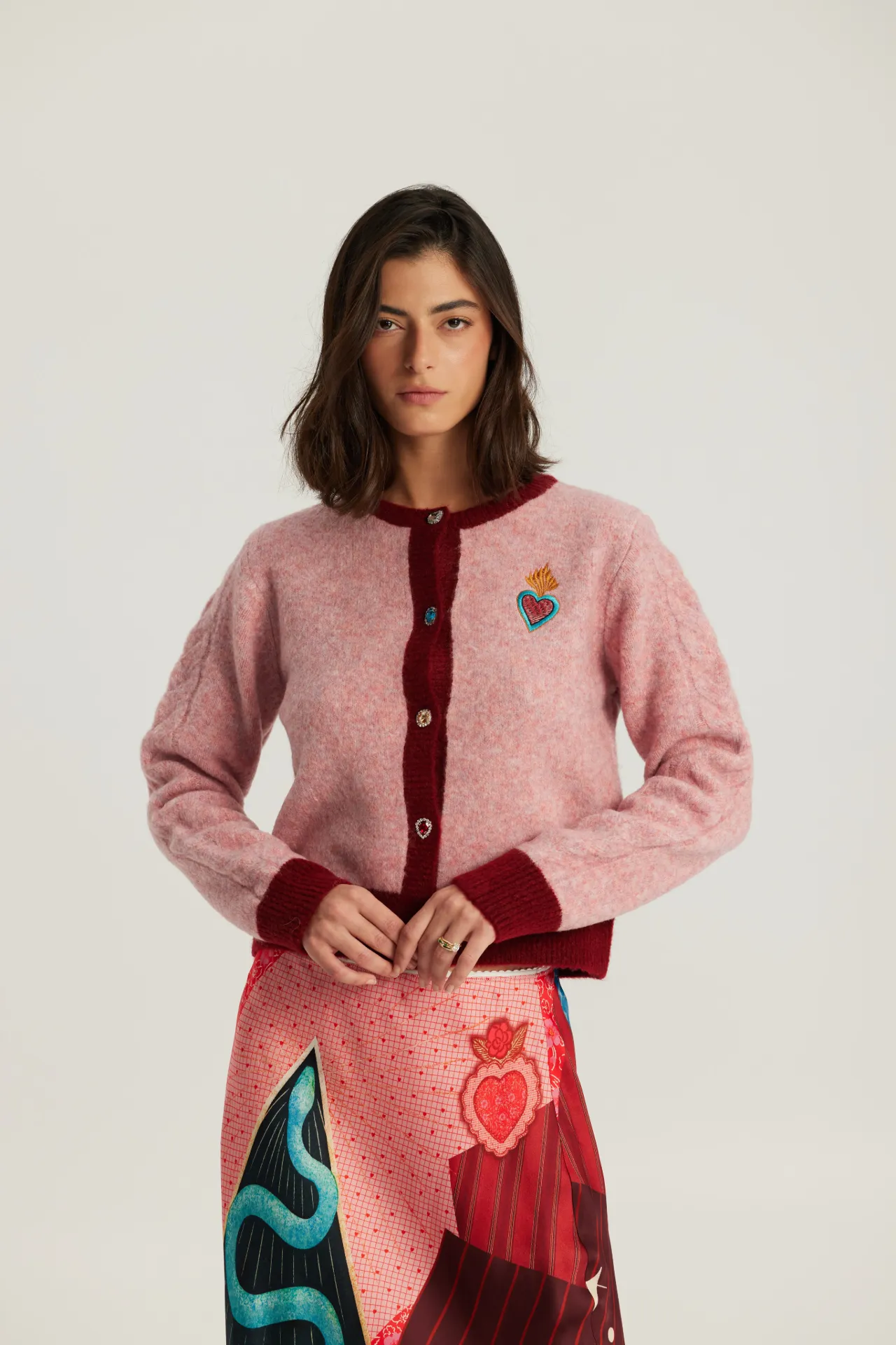 Cardigan Sofi "Kiss me" rose - ME369