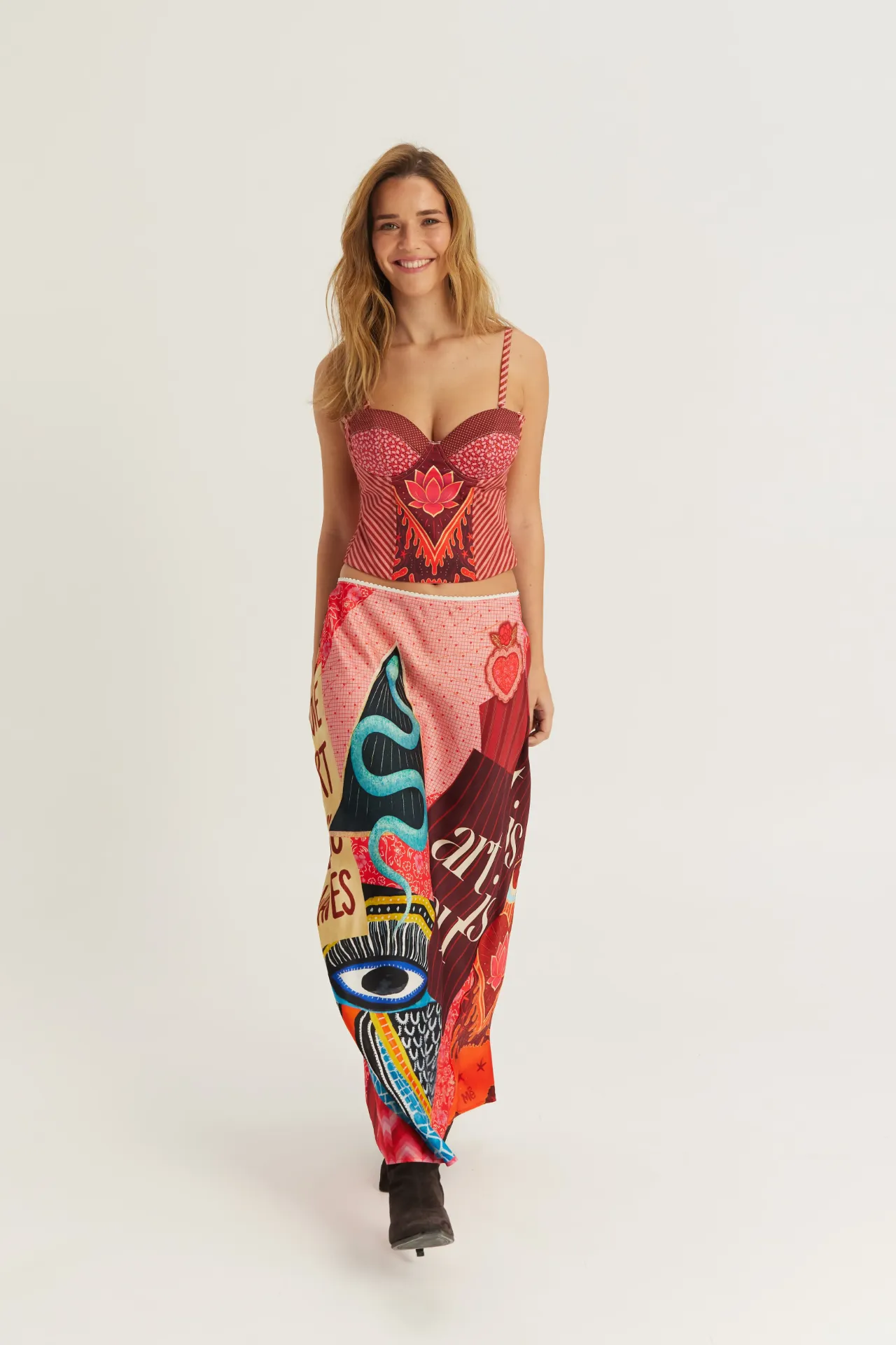 Jupe longue Red Aura - ME369