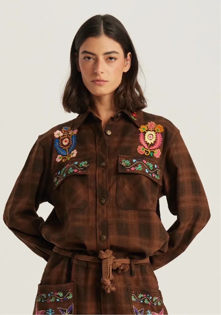 Chemise brodée Jono - ME369