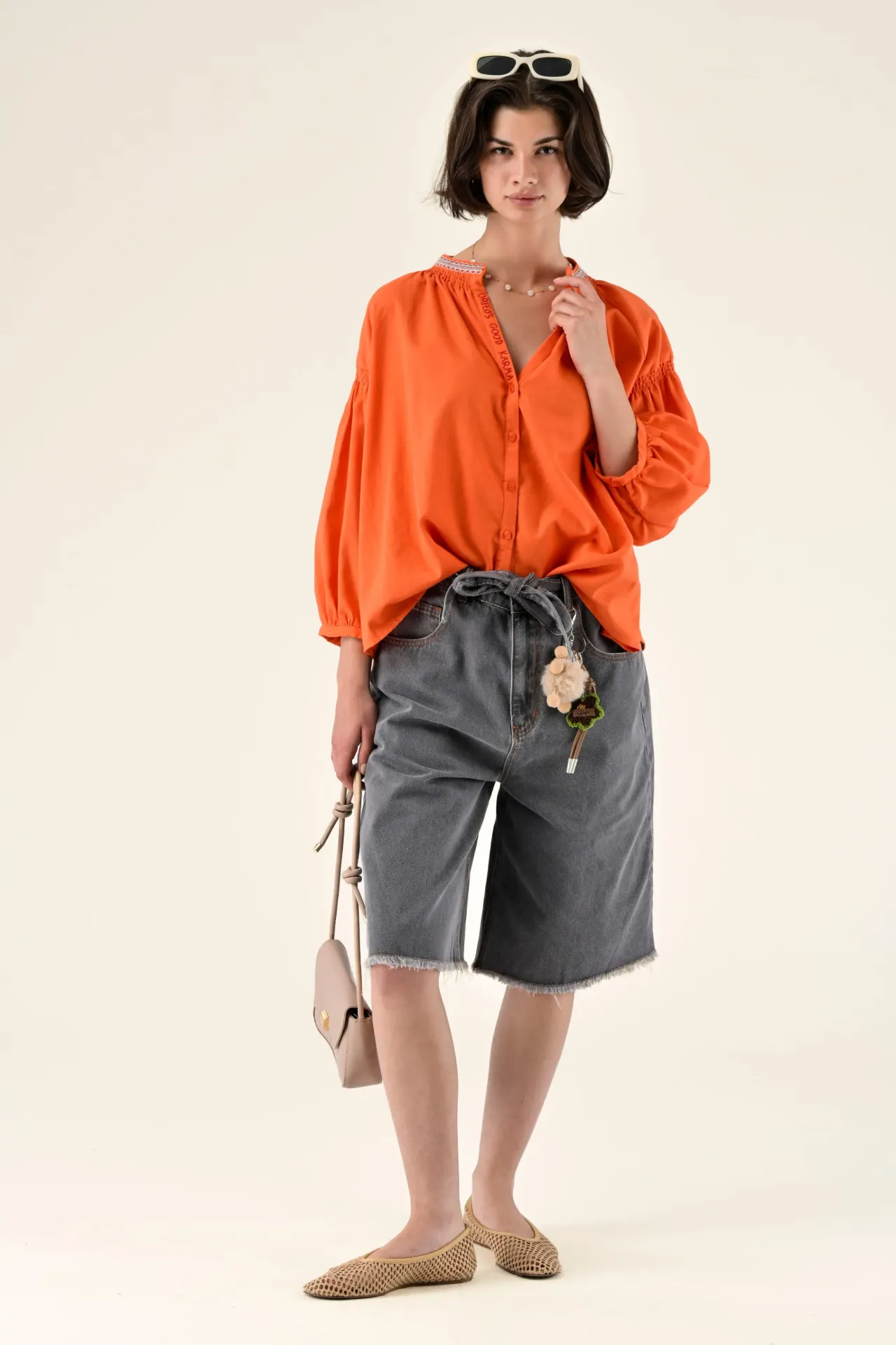 Chemise Daniele orange - Orféo Paris
