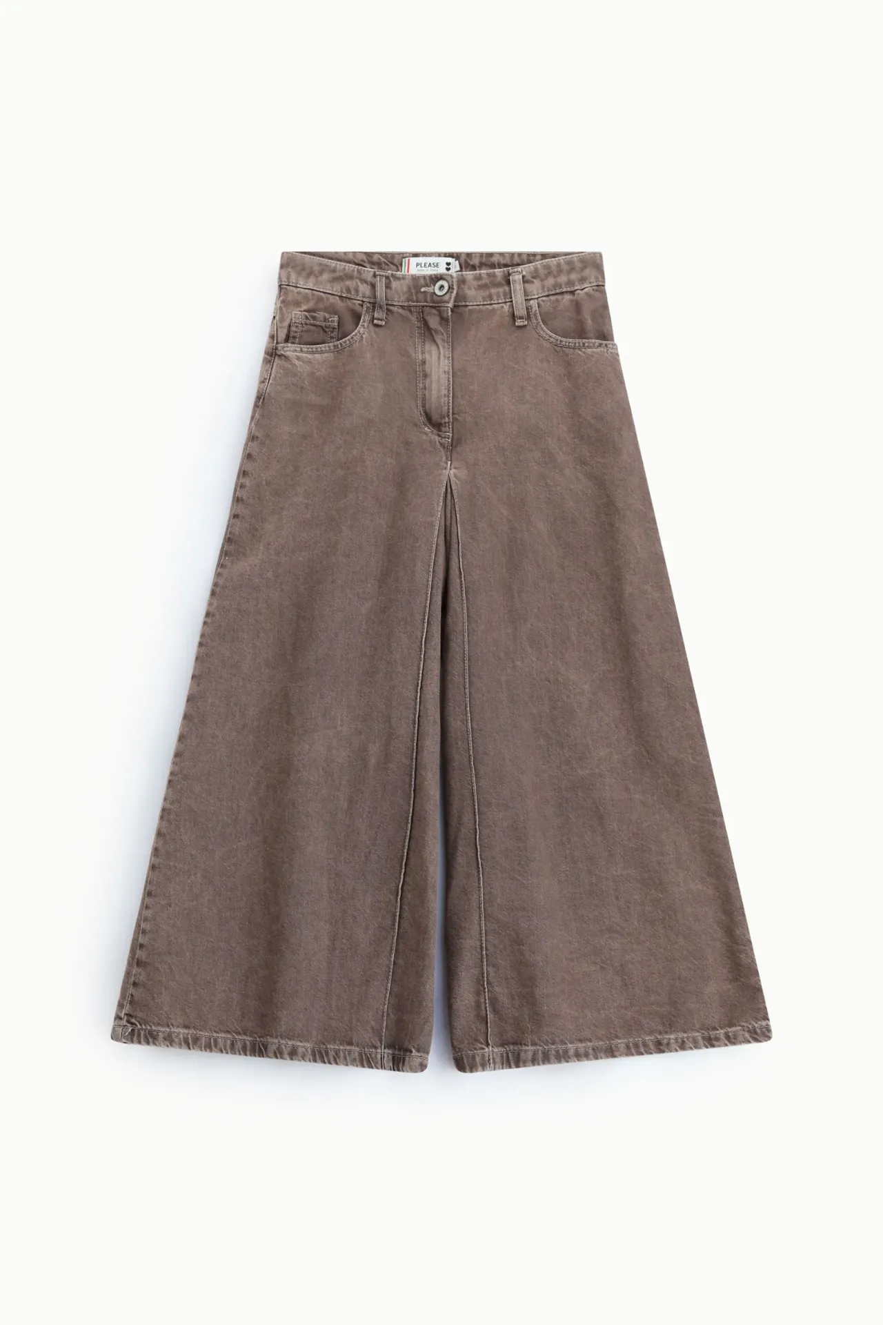Jupe-culotte denim marron - Please
