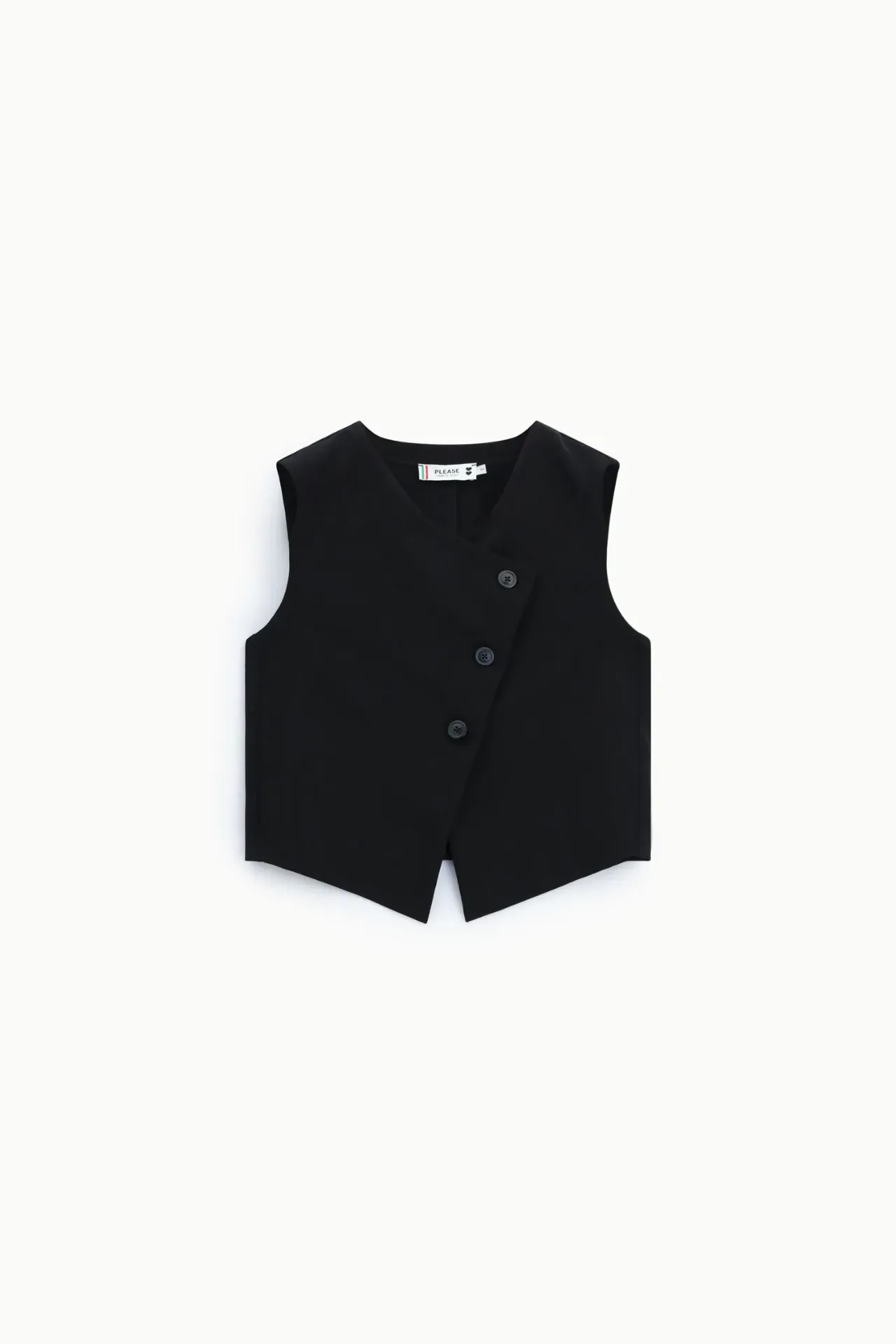 Gilet asymétrique noir - Please