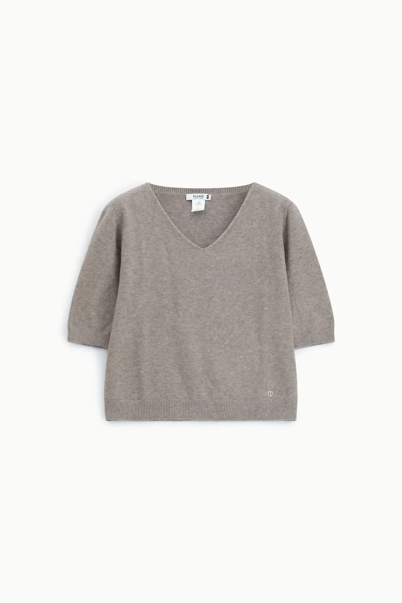 Pull col V et manches courte fango - Please