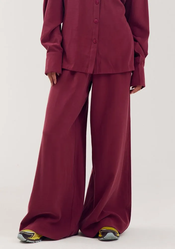 [AW6P100S] Pantalon Meike bordeaux - Harper & Yve (S)