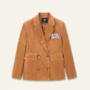 Blazer en velours camel Adriel - Orféo Paris