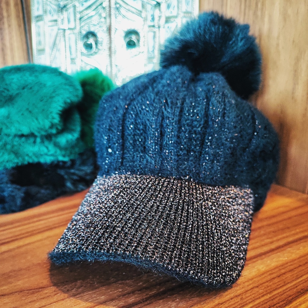 Bonnet casquette lurex